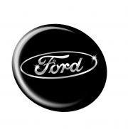 3D Domed Gel Ford Oval Wheel Center Badges Decals Set of 4