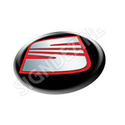 3D Domed Gel SEAT Wheel Center Badges Decals Set of 4
